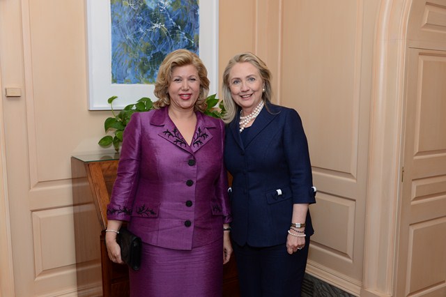 Audience of Dominique Ouattara with Hillary Clinton