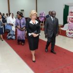 La Première Dame,  Mme Dominique Ouattara a rendu un dernier hommage à Mme Jouhair-Mobio