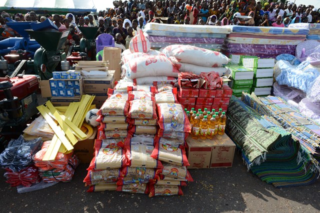 The First Lady, Mrs. Dominique has provided food and non-food items to Danané people