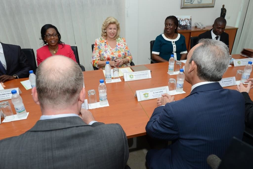 First Lady Dominique Ouattara granted audience to Mr. Jose Lopez, vice president of the Nestlé Group