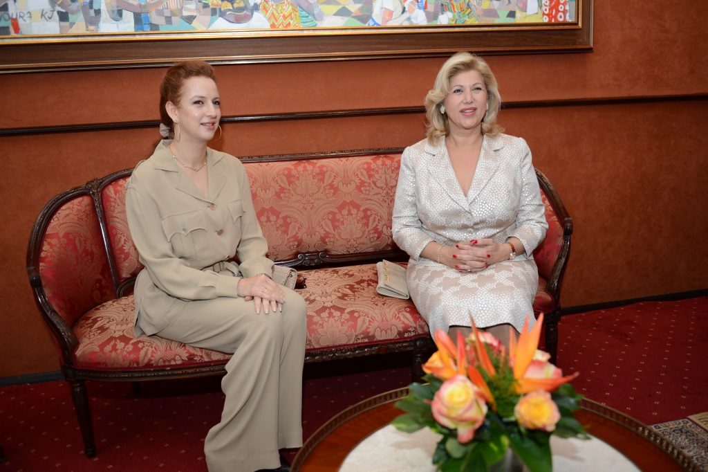 Son Altesse Royale, la Princesse Lalla Salma et Dominique Ouattara, Première Dame de Côte d'Ivoire