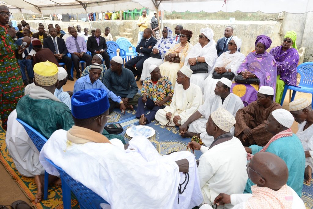 First Lady Dominique Ouattara has been represented by her sisters in-law Rhokia Ouattara and Sita Keita and members of Office.