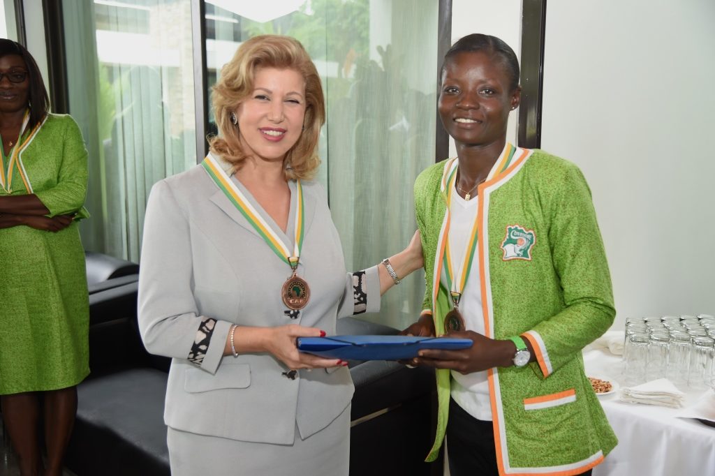 Mrs. Dominique Ouattara offers 10 million to Ivorian Woman soccer selection