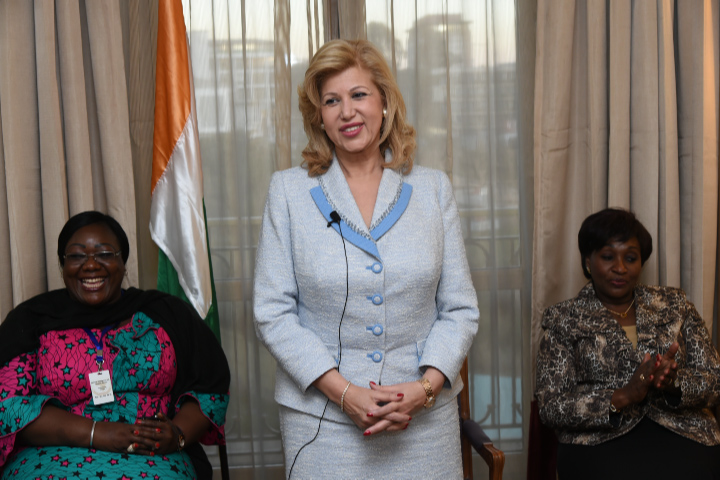 The First Lady Dominique Ouattara to Ivorian Women living in Ethiopia