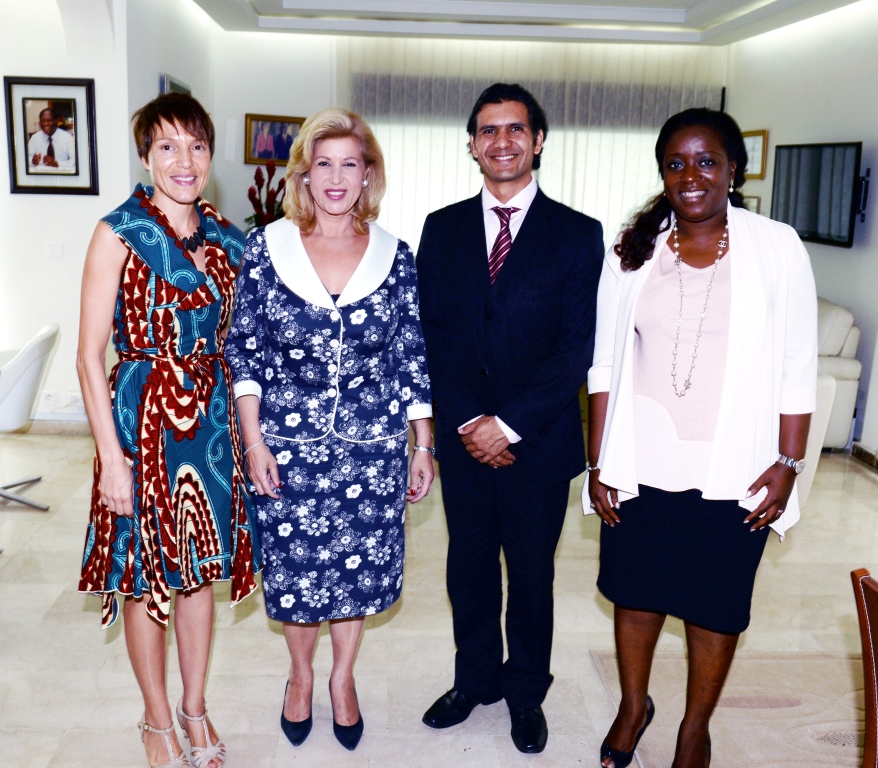 The First Dominique Ouattara has received  a delegation of the “Fondation Jacobs”