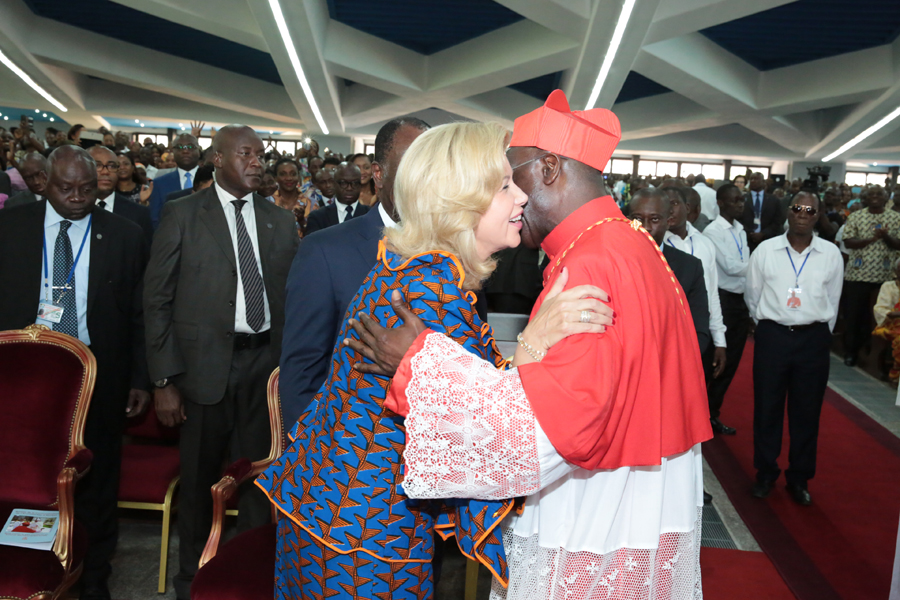The Presidential Couple brings support to Cardinal Jean-Pierre Kutwa