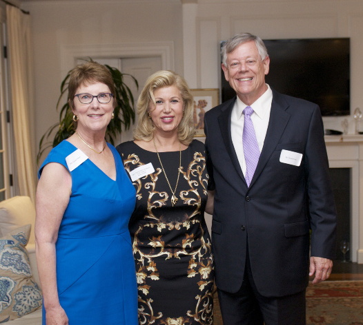 A cocktail in honor of Mrs. Dominique Ouattara in the home of a member of the Kennedy family