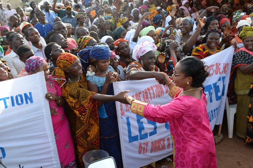 First Lady Dominique Ouattara demonstrates her solidarity with populations