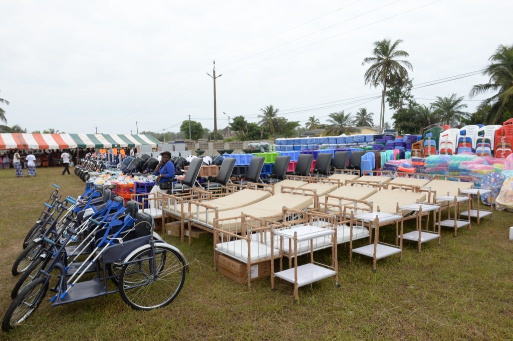 First Lady Dominique Ouattara provided donations worth CFA francs 100 million to populations