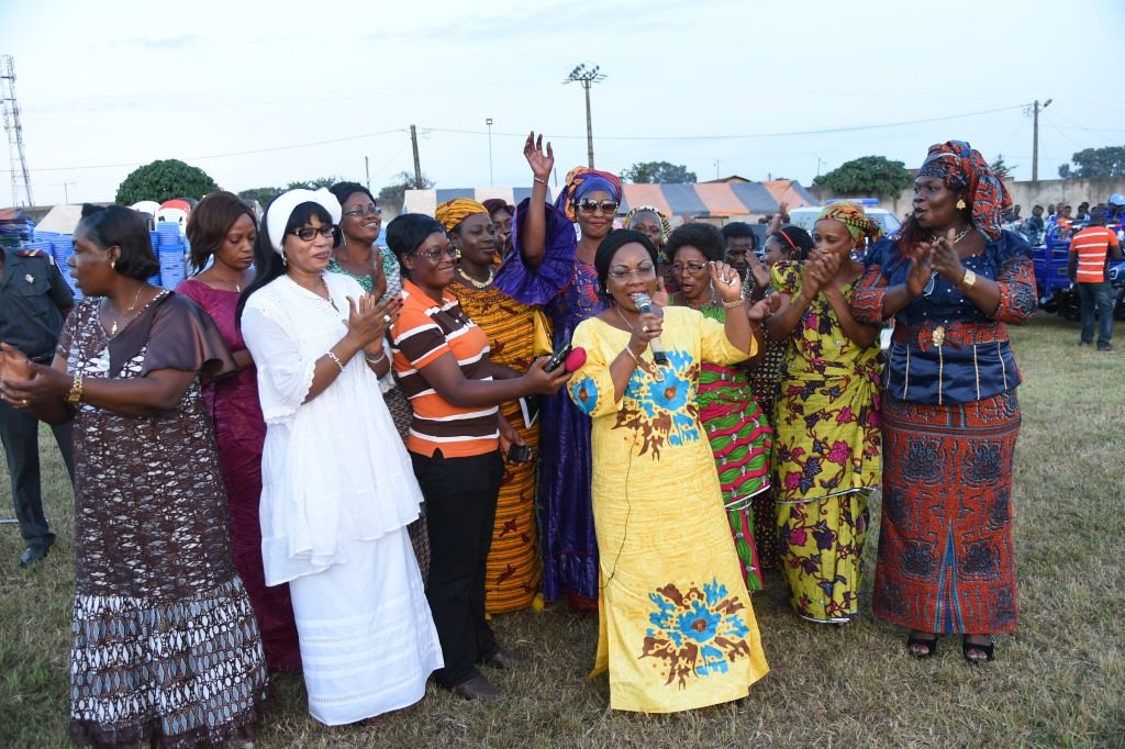 First Lady Dominique Ouattara provides in-kind donations worth 120 million CFA francs for populations