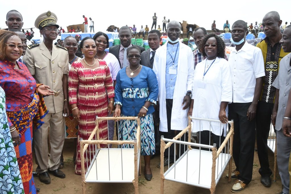 First Lady Dominique Ouattara handed out donations worth more than CFA francs 100 million