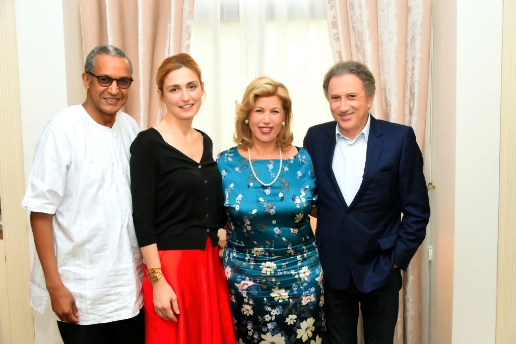From Left to Right Abderrahmane Sissako Julie Gayet the First Lady Dominique Ouattara and Michel Ducker