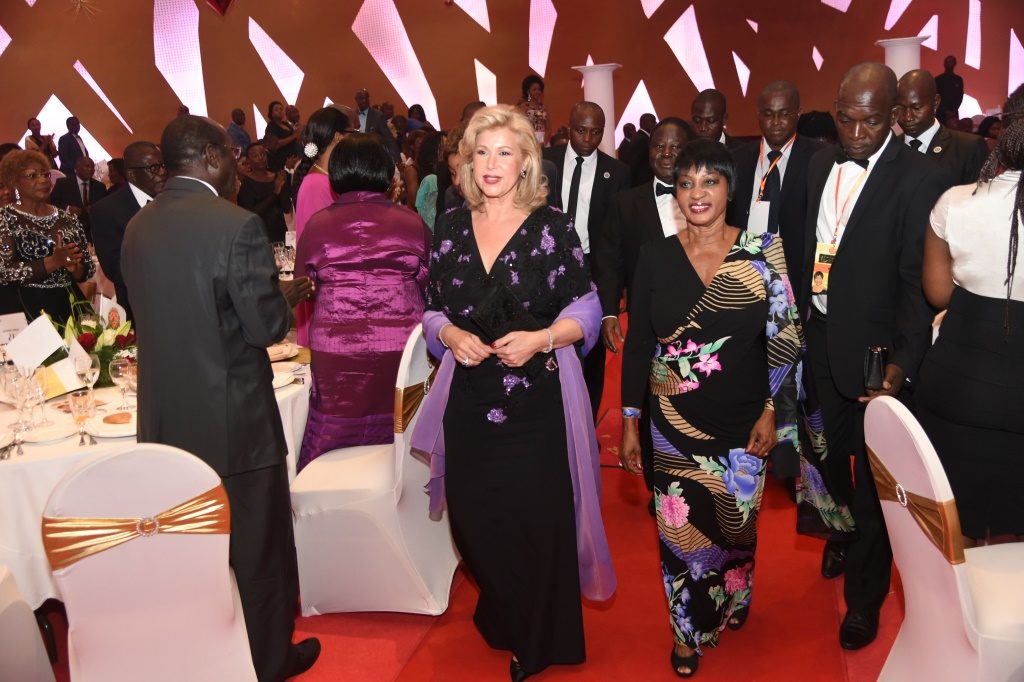 The First Lady Dominique Ouattara supports Mrs Henriette Konan Bédié