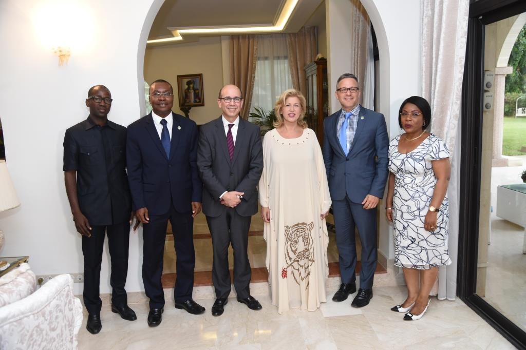 First Lady Dominique Ouattara Exchanges with the New President of the World Cocoa Foundation