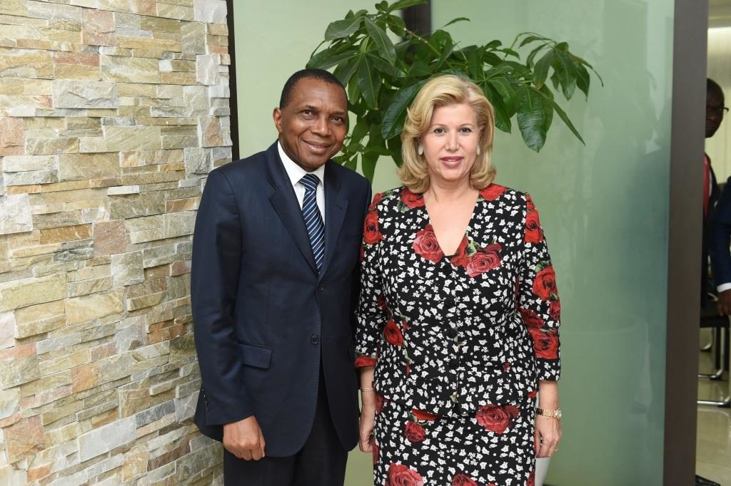 First Lady, Dominique Ouattara exchanges with Minister Jean-Claude Kouassi on priority actions