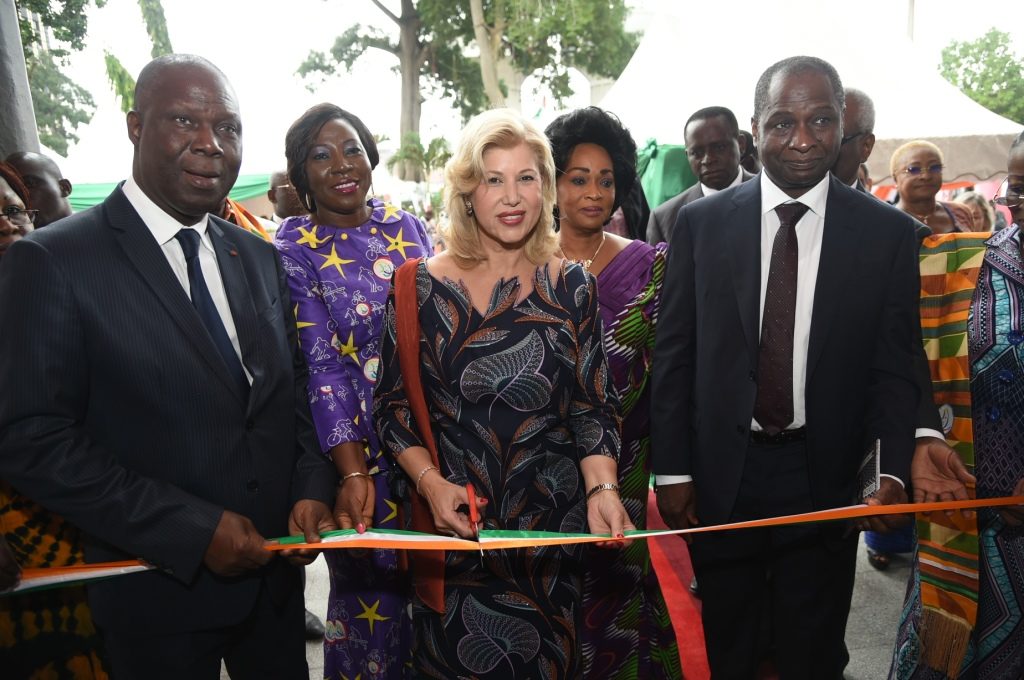 The First Lady, Dominique Ouattara Proceeds with the Opening